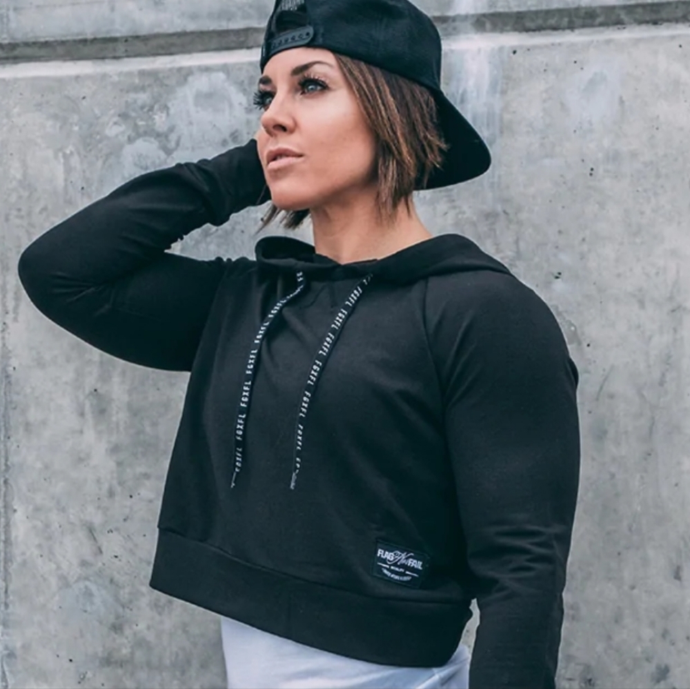 Flag Nor Fail Crop Hoodie